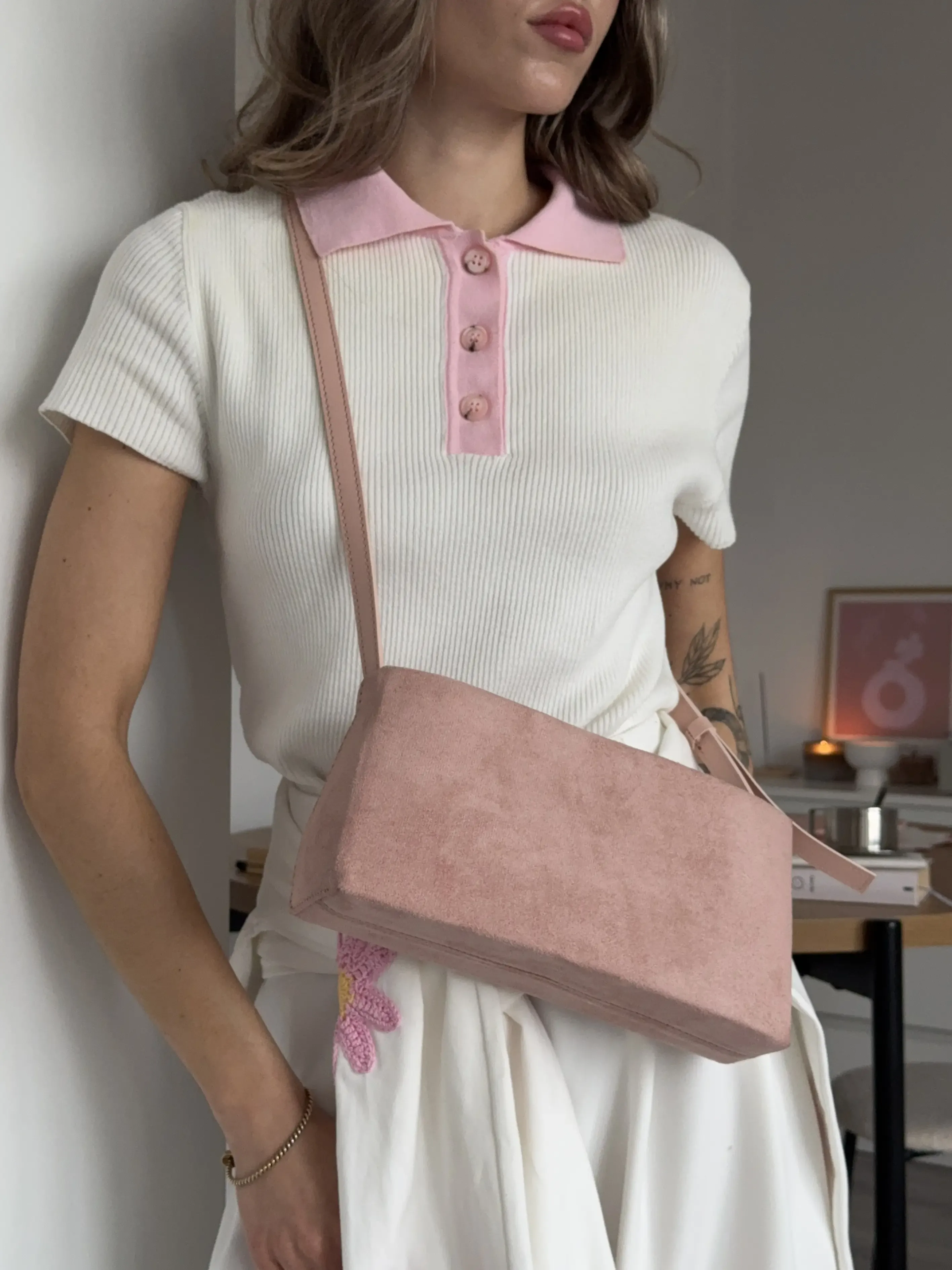 MUSE BAG SUEDE PINK